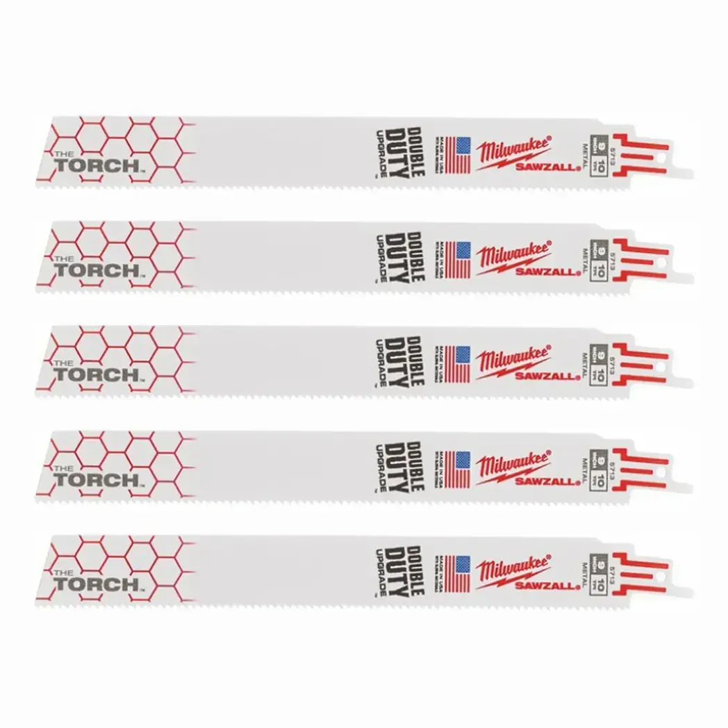48005713 - Milwaukee 48005713 Heavy Duty Sawzall Demolition Blades x5 Pack