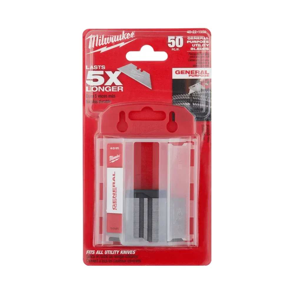 Milwaukee universal knife blades pack 50 pcs protective box