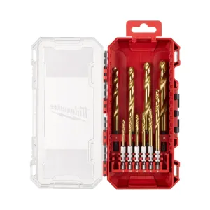 Milwaukee 10-piece RED HEX impact drill bit set titanium coating