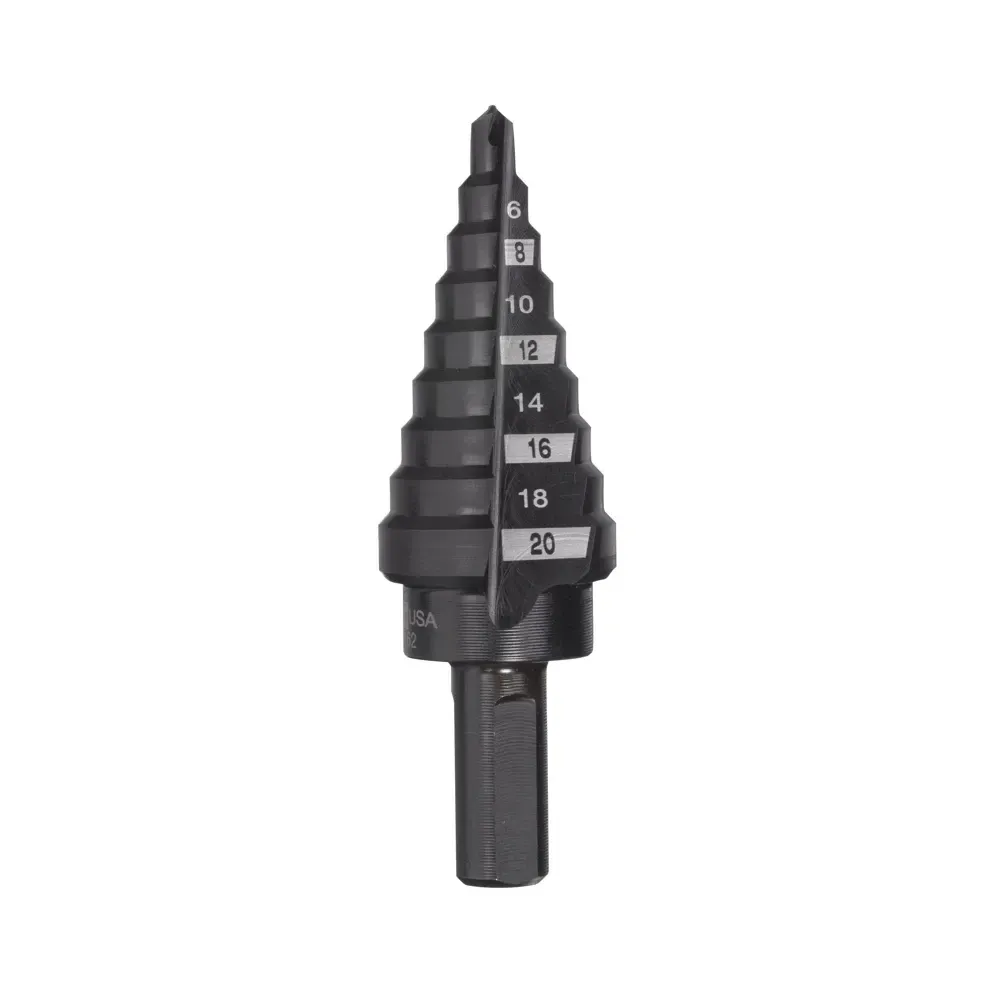 9-size step drill bit for metal cutting and drilling, Milwaukee 48899320