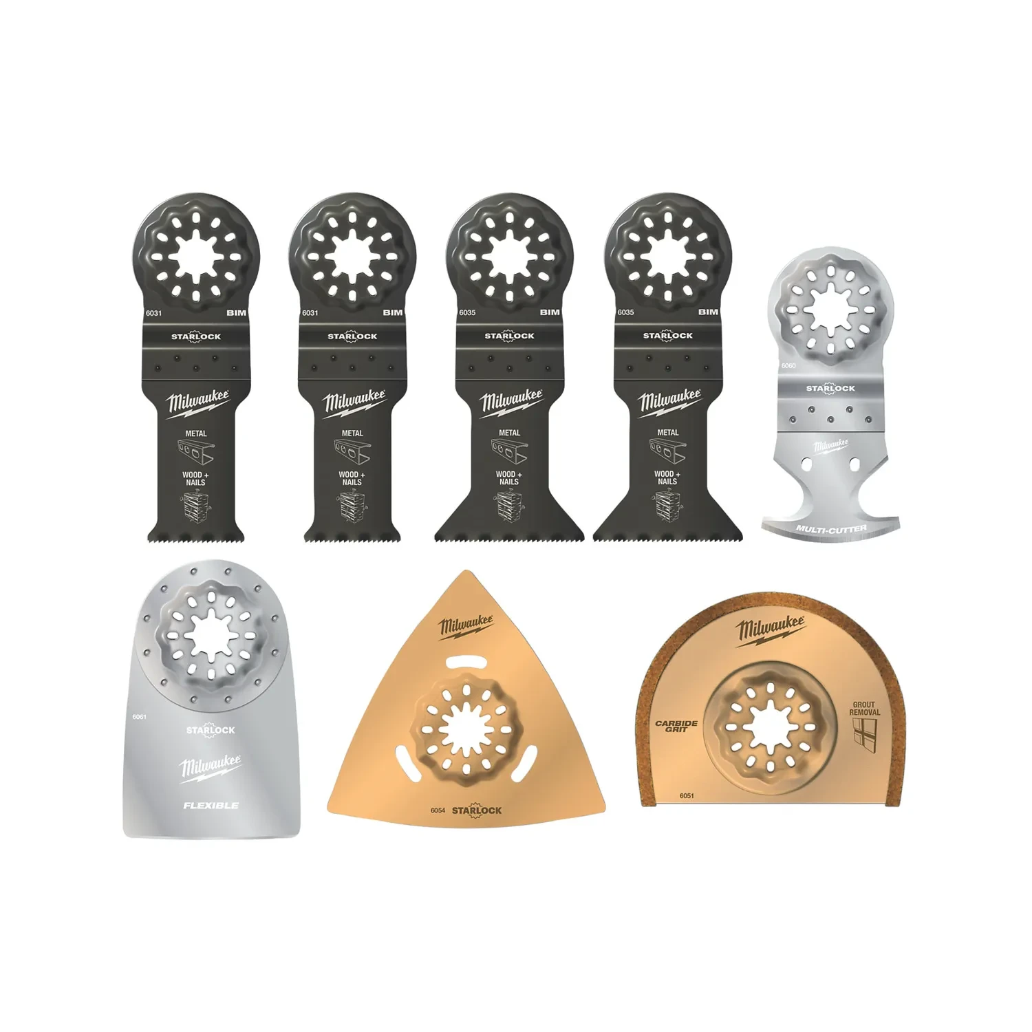 Milwaukee Starlock Multi-Tool Blade Promo Set 7 Piece