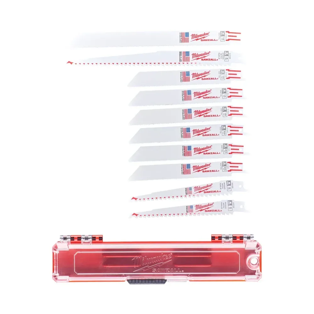 Milwaukee 10-piece SAWZALL blade set Thin Kerf assorted