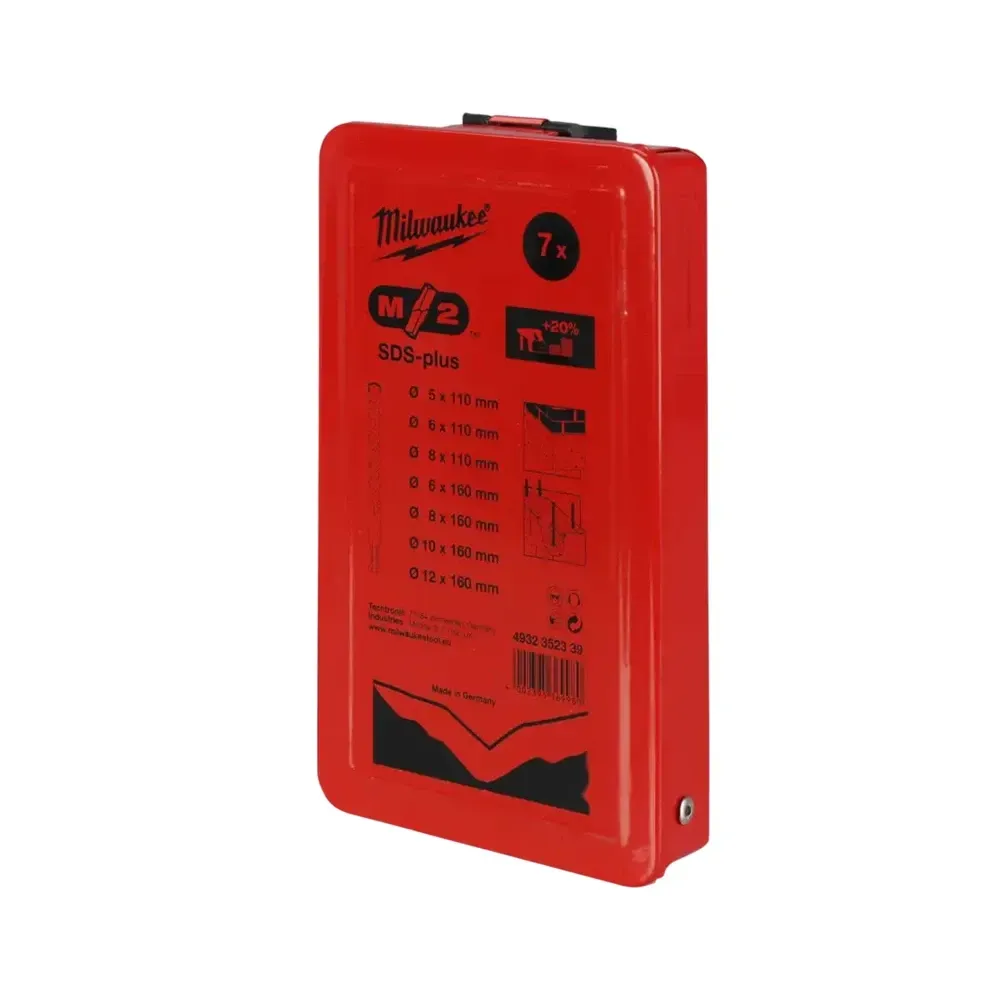 Professional 7-piece masonry drill bit set 5-12mm range