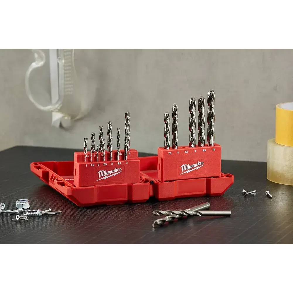 Milwaukee Thunderweb Metal Drill HSS-G DIN 338 Bit Set 1-10mm (19 Pieces)