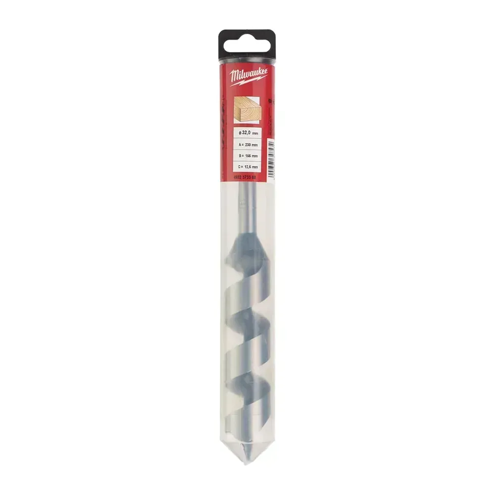 Milwaukee Wood Twist Auger Drill Bit AD 32 x 230/155mm - Hex 11 mm (1 piece)