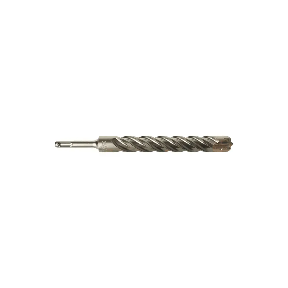 Milwaukee MX4 SDS+ 25 x 250mm drill bit with 4 cutter geometry for precise drilling.