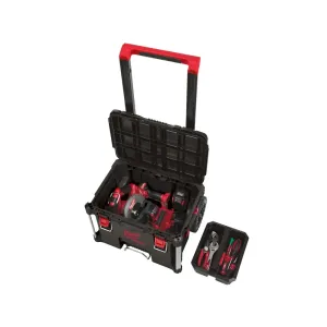 Modular storage trolley with oversized all-terrain wheels by Milwaukee
