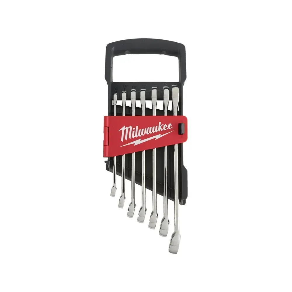 7-piece MAX BITE metric combination spanner set with carry handle