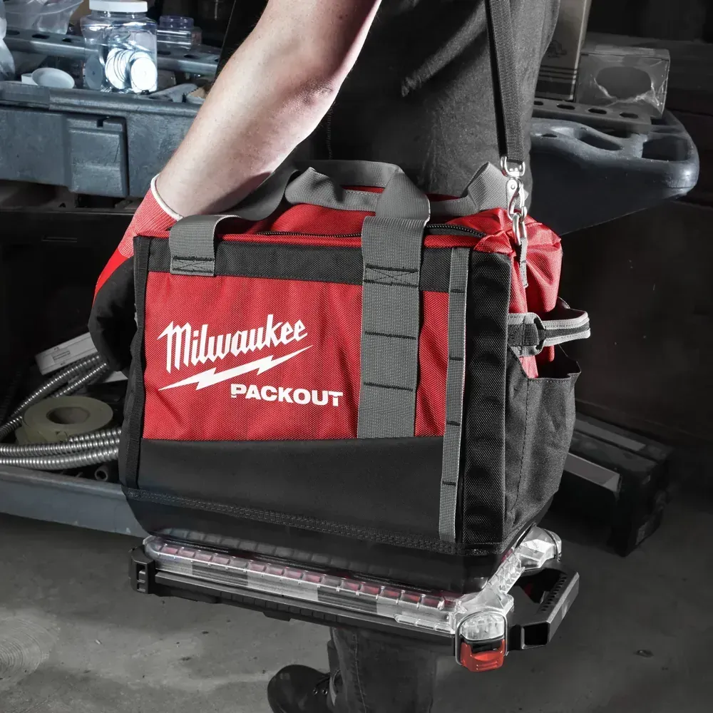 Jobsite tool organiser by Milwaukee with removable bins and durable design