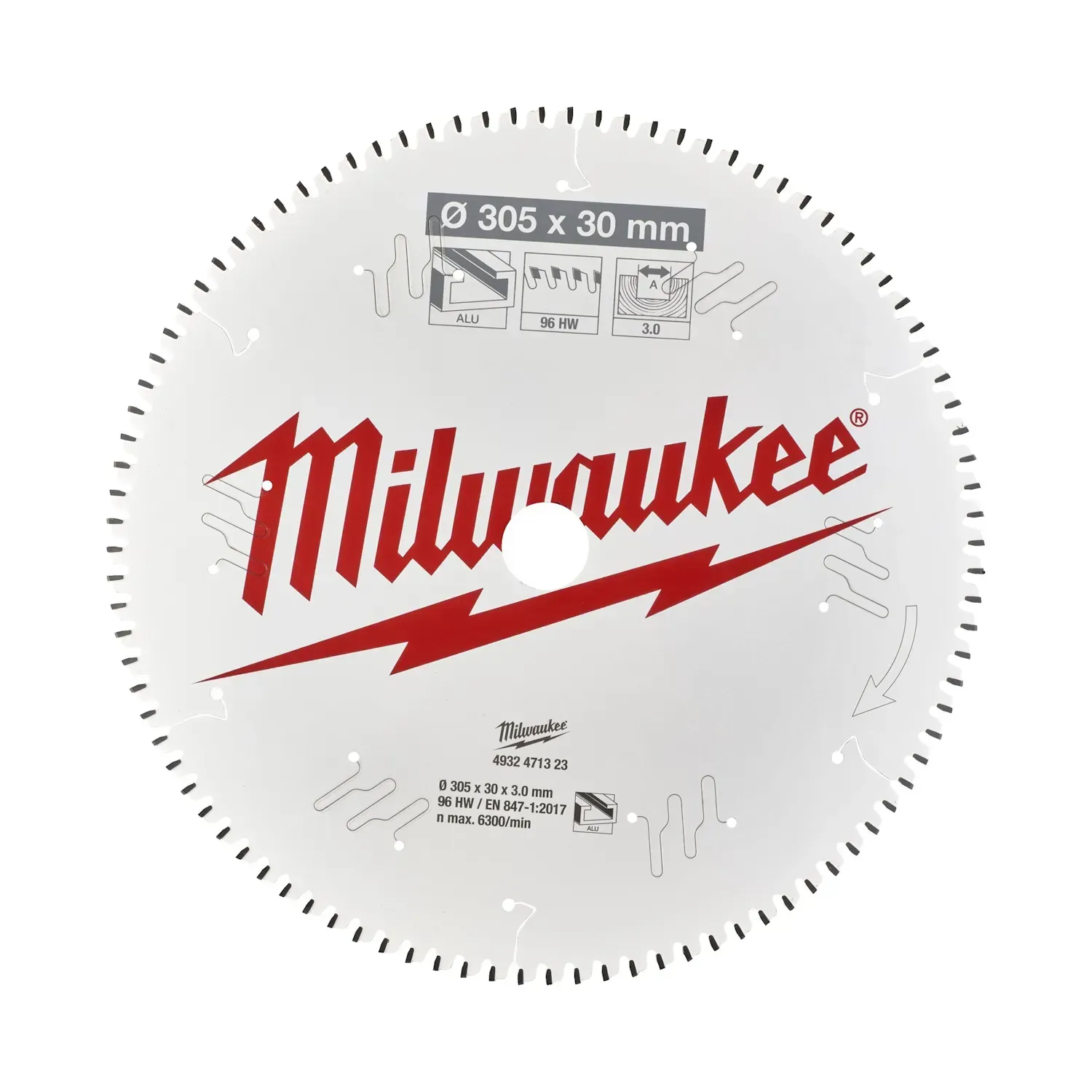 Milwaukee circular saw blade 305mm 30mm bore 96 teeth