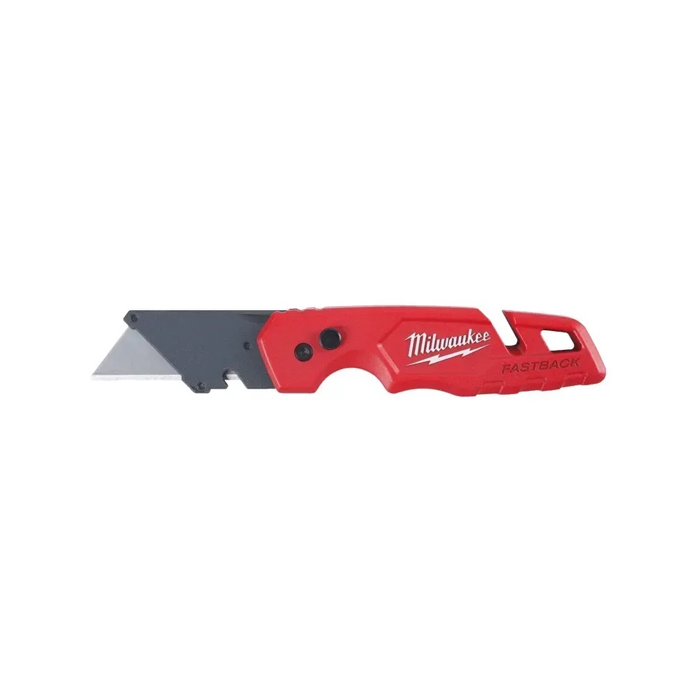 FASTBACK Flip Utility Knife with gut hook and tool-free blade change