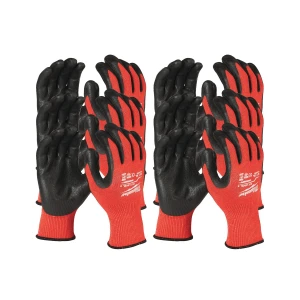 Milwaukee Cut Level C Nitrile Gloves Size 11 XXL EN388 Black 12 Pack