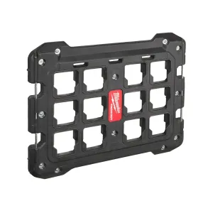Impact-resistant mounting plate connecting PACKOUT™ modular storage