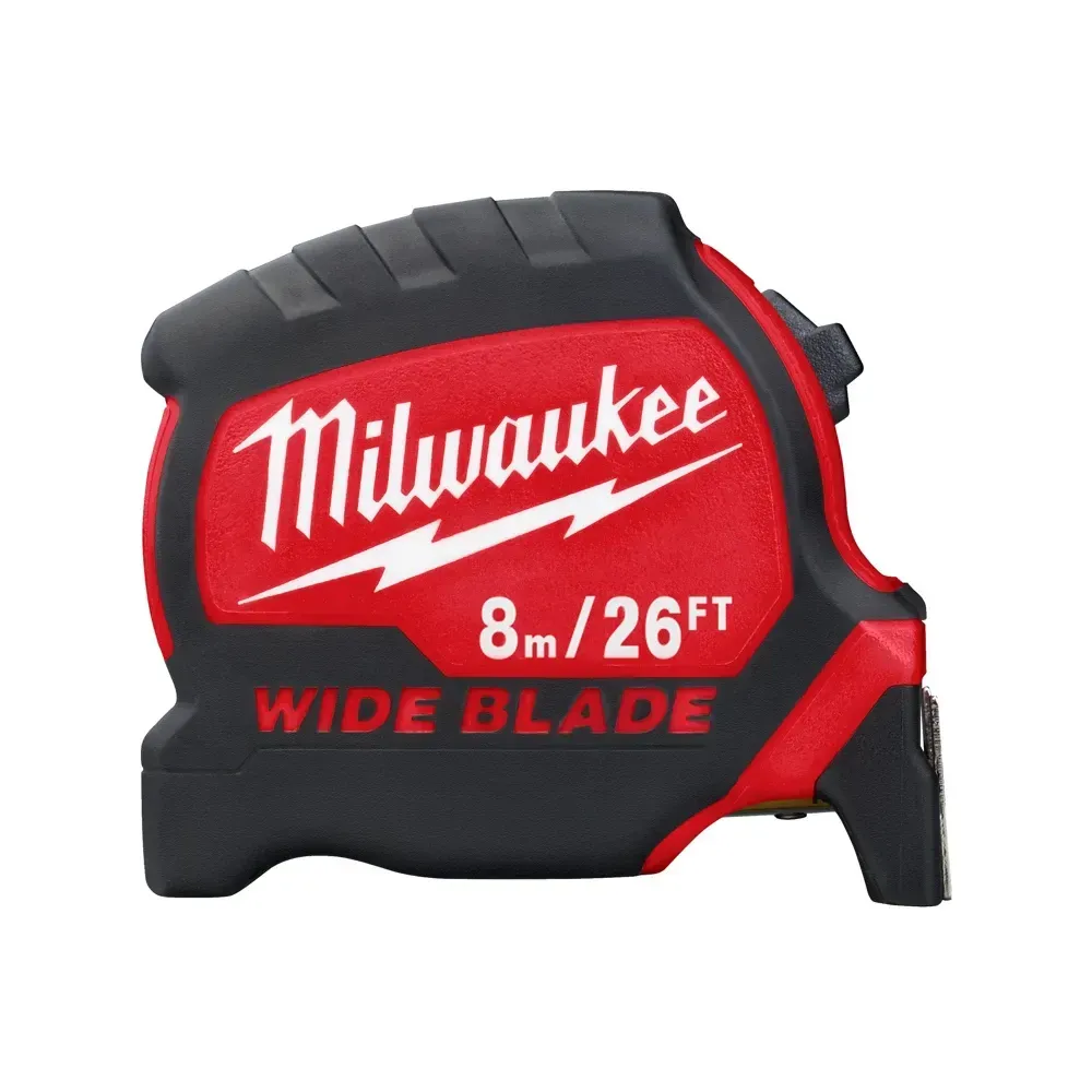 Durable Milwaukee tape measure with anti-tear coating and impact-resistant frame