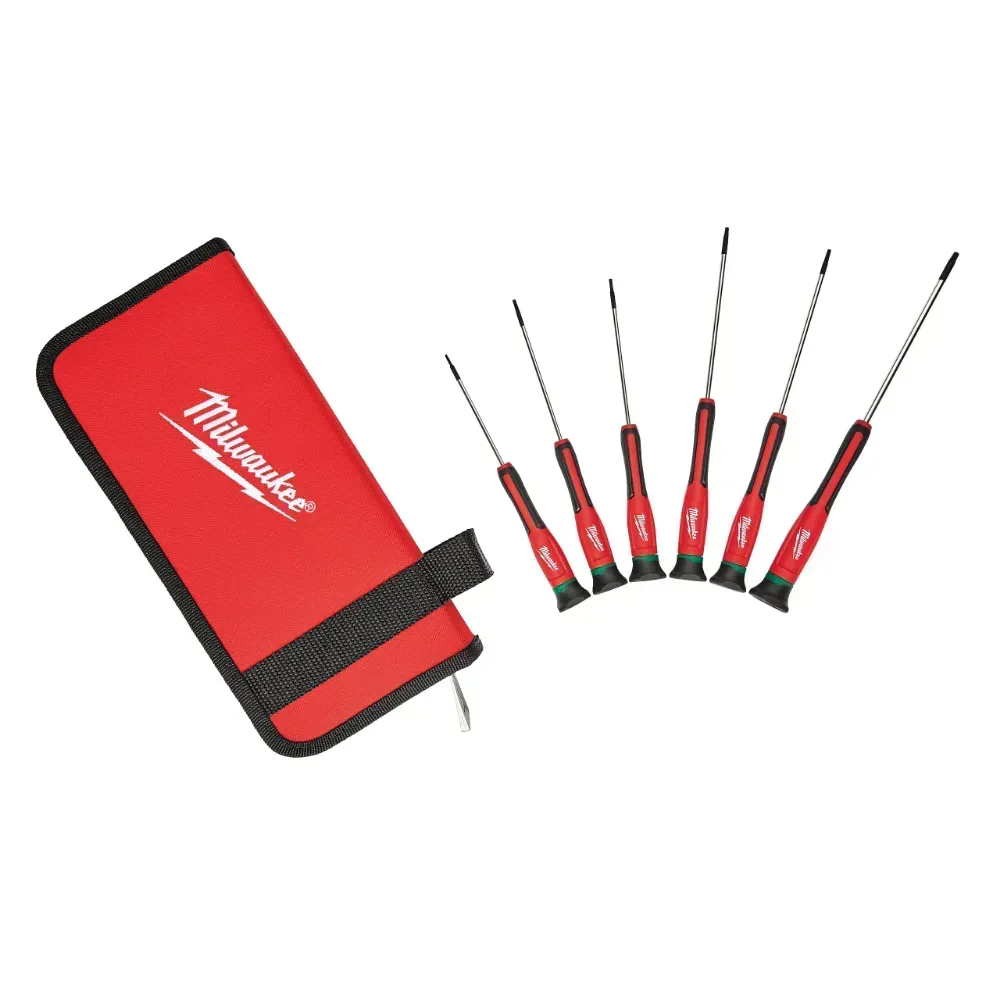 Milwaukee Set of 6 TRI-Lobe Precision Torx Black-Red Screwdrivers 
