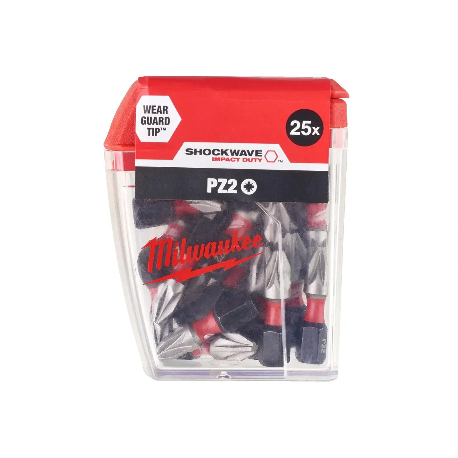 Milwaukee SHOCKWAVE PZ2 25mm screwdriver bits 25-piece set