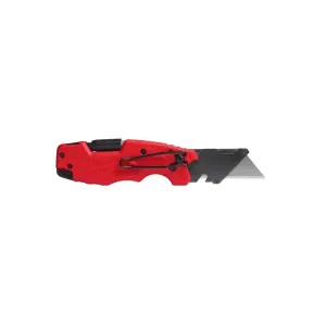 Milwaukee Fastback 6-in-1 utility knife with Hex bit holder and belt clip.