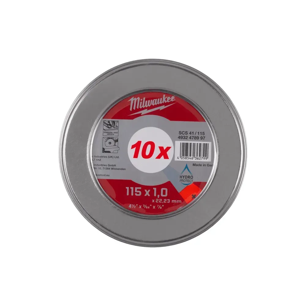 Milwaukee Pro+ SCS 115 x 1.0mm Steel Cutting Discs (10 pack)