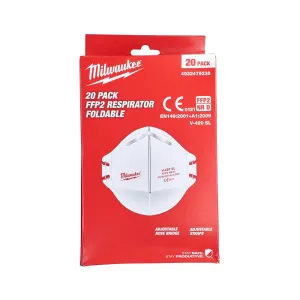 20-pack of Milwaukee FFP2 disposable respirators