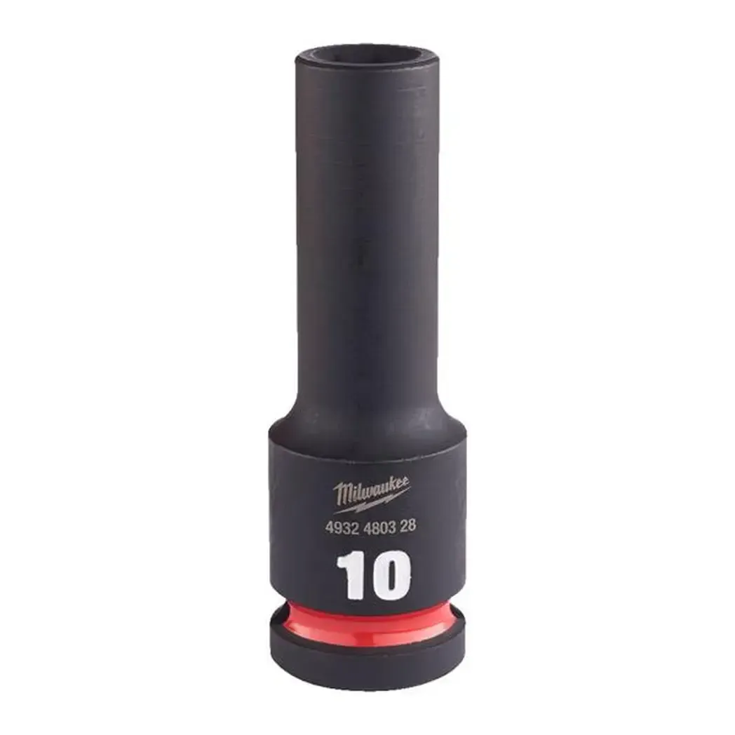 4932480328 - Milwaukee Hex Shockwave Socket 1/2 Deep 10mm