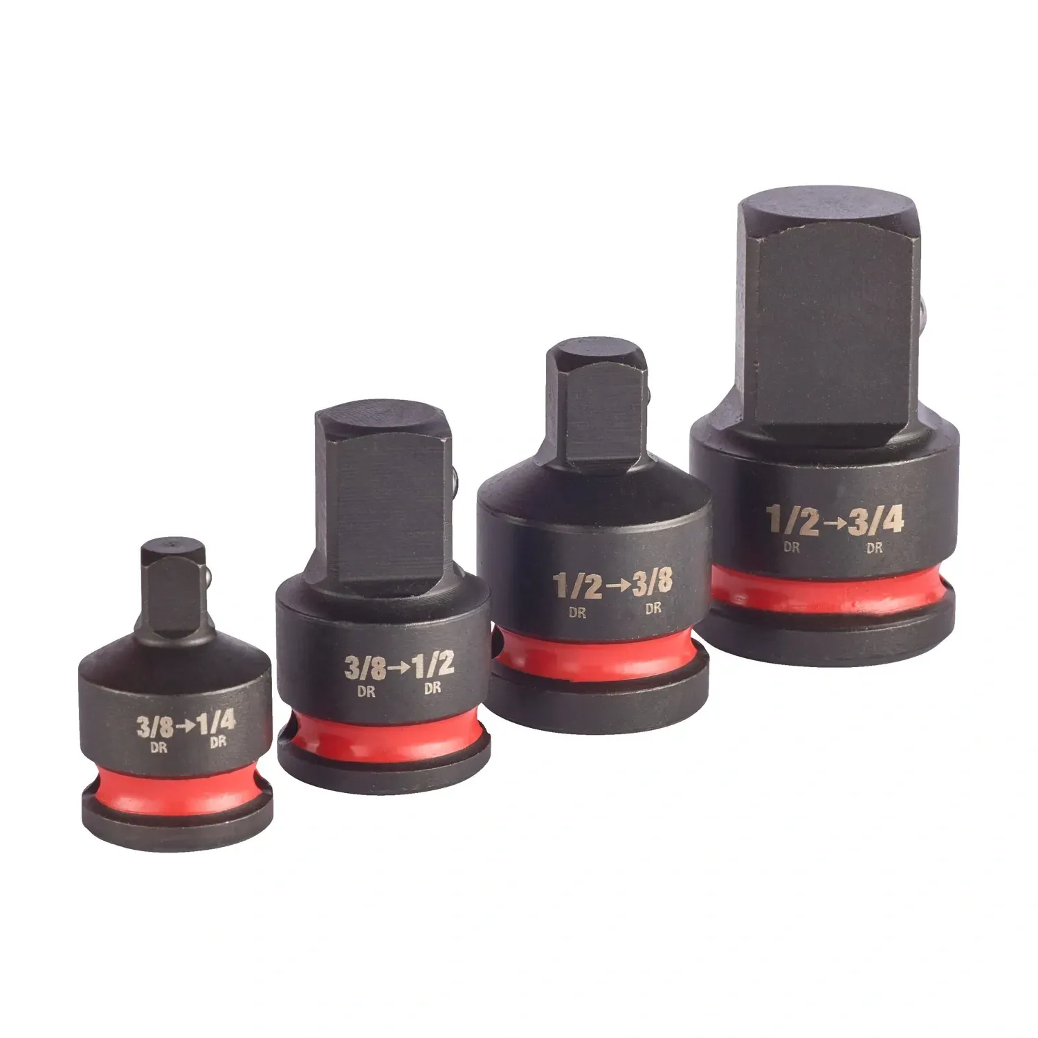 Milwaukee 4-piece Shockwave impact socket adaptor set