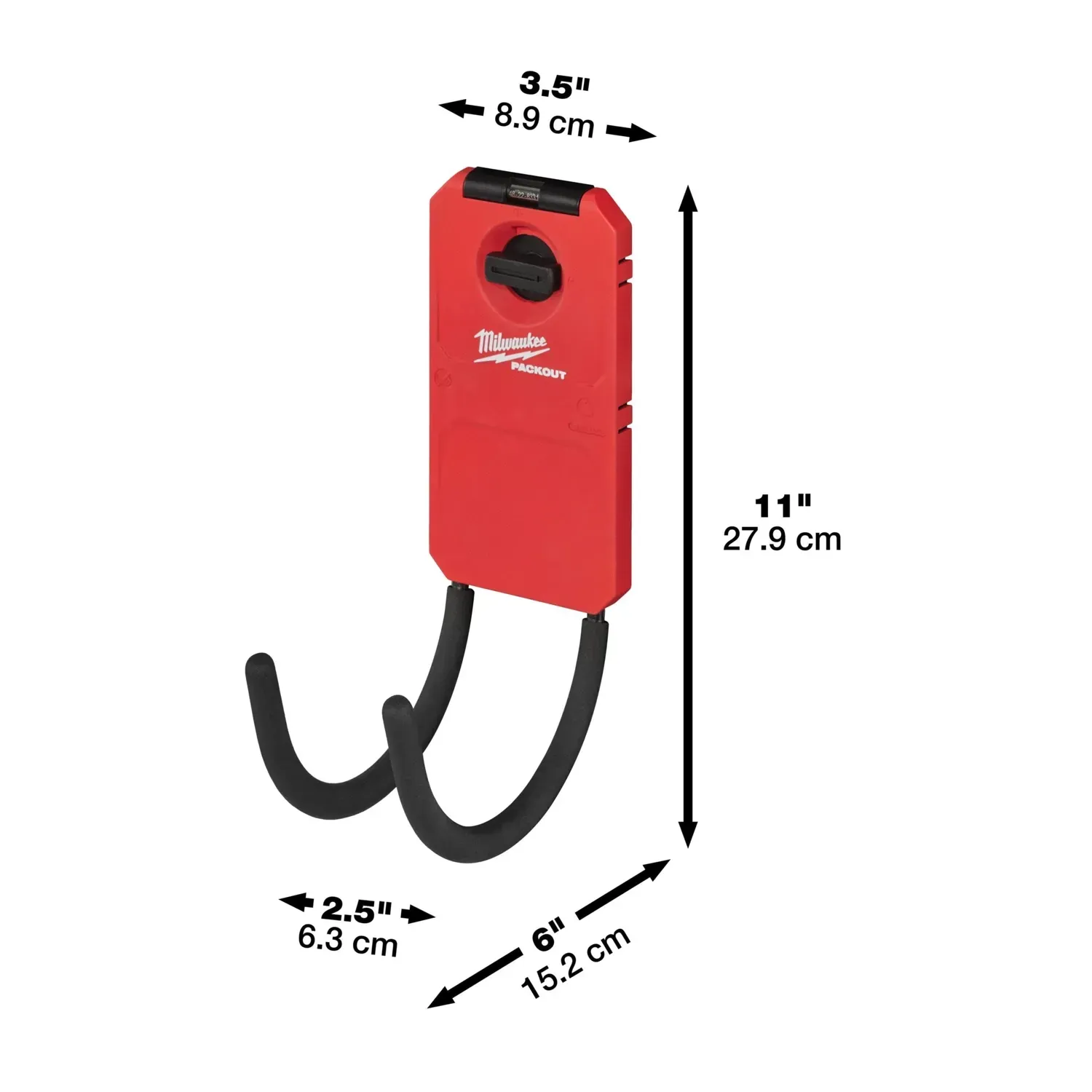 Milwaukee PACKOUT curved utility hook 11kg capacity steel