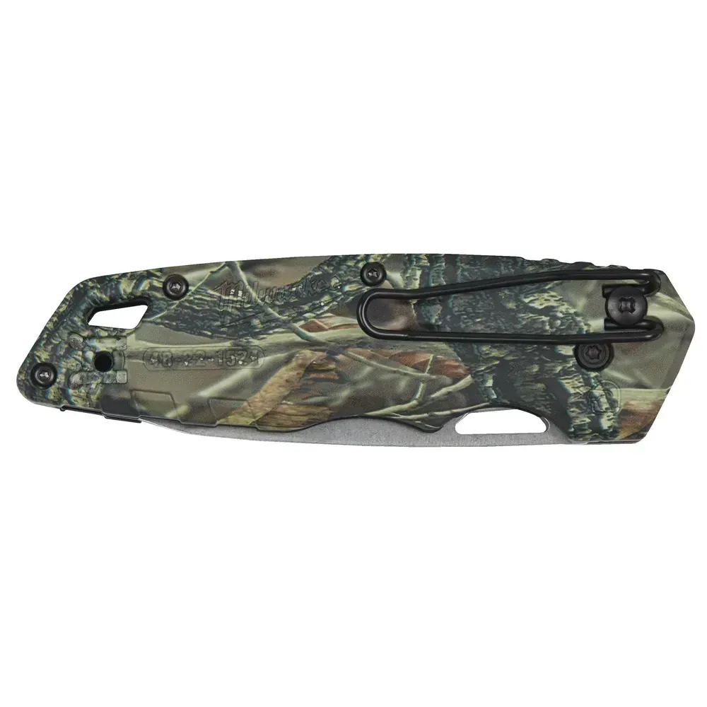 Milwaukee Fastback Camo Folding Knife with Stainless Steel Blade