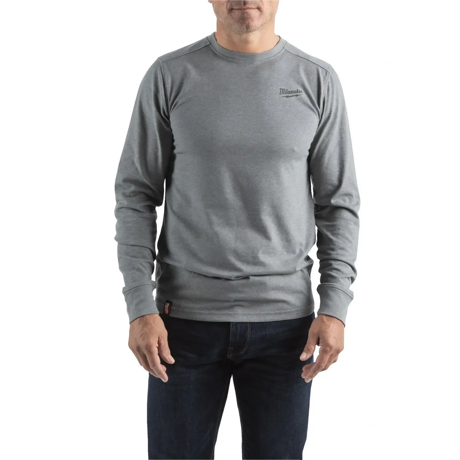 Milwaukee Hybrid long sleeve T-shirt grey size M front view