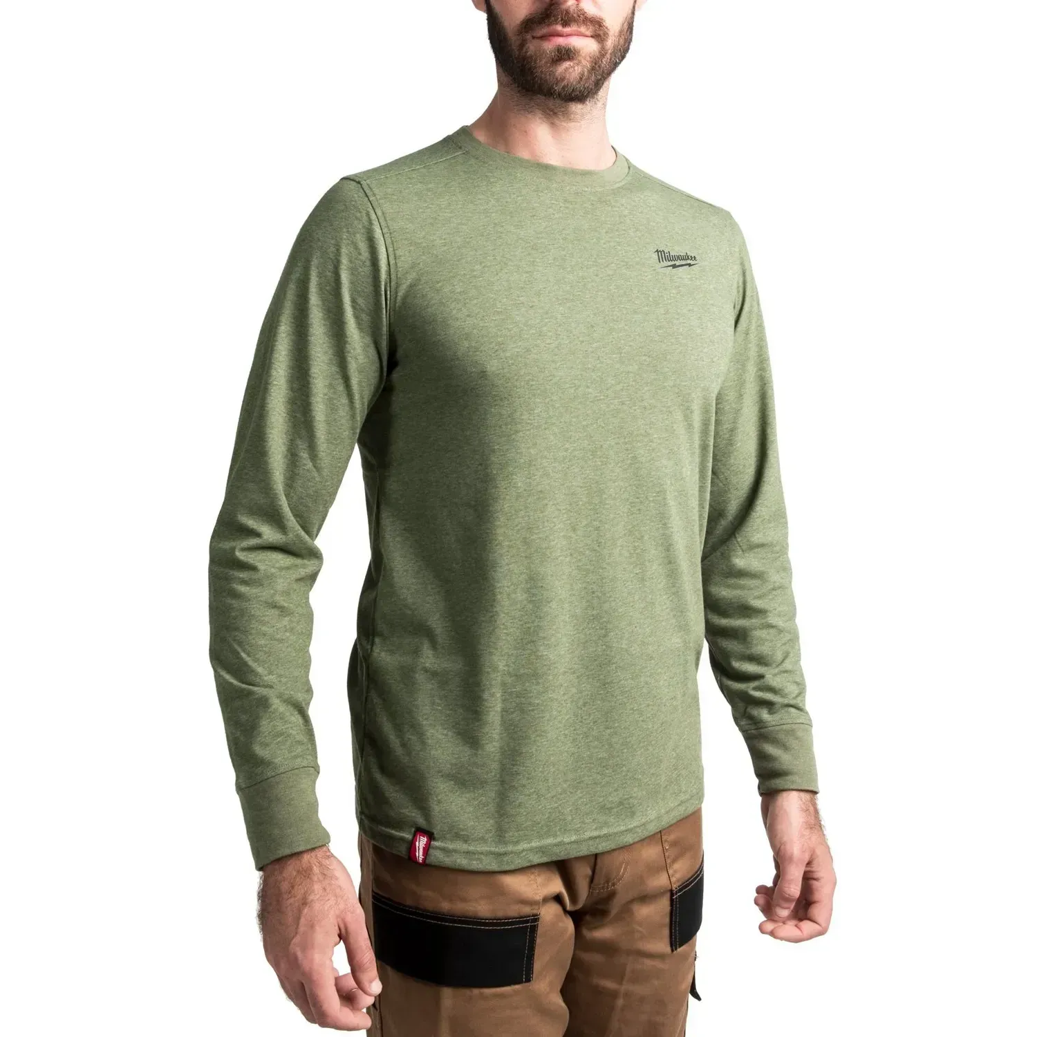 Milwaukee Hybrid long sleeve T-shirt size S green lightweight