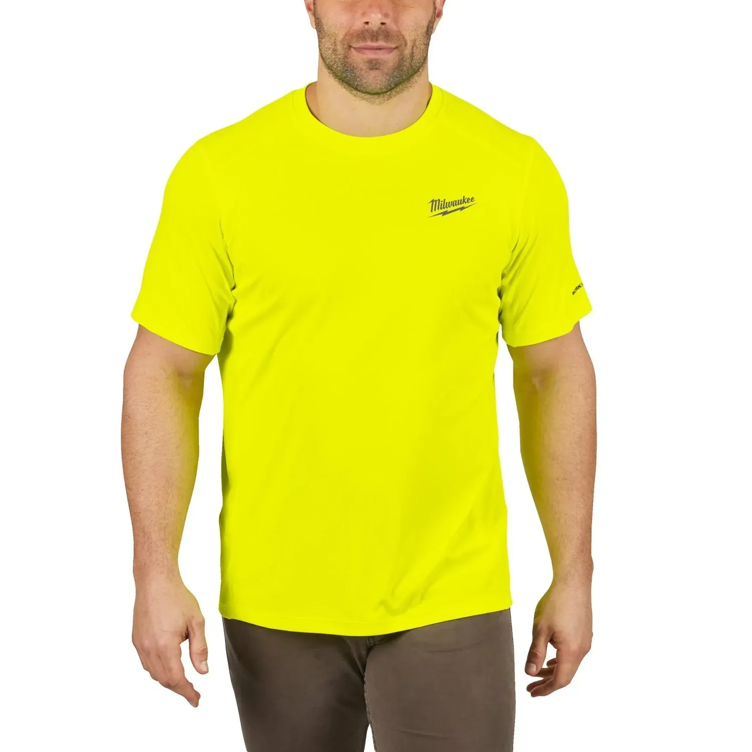 Milwaukee WORKSKIN XL yellow short sleeve performance shirt