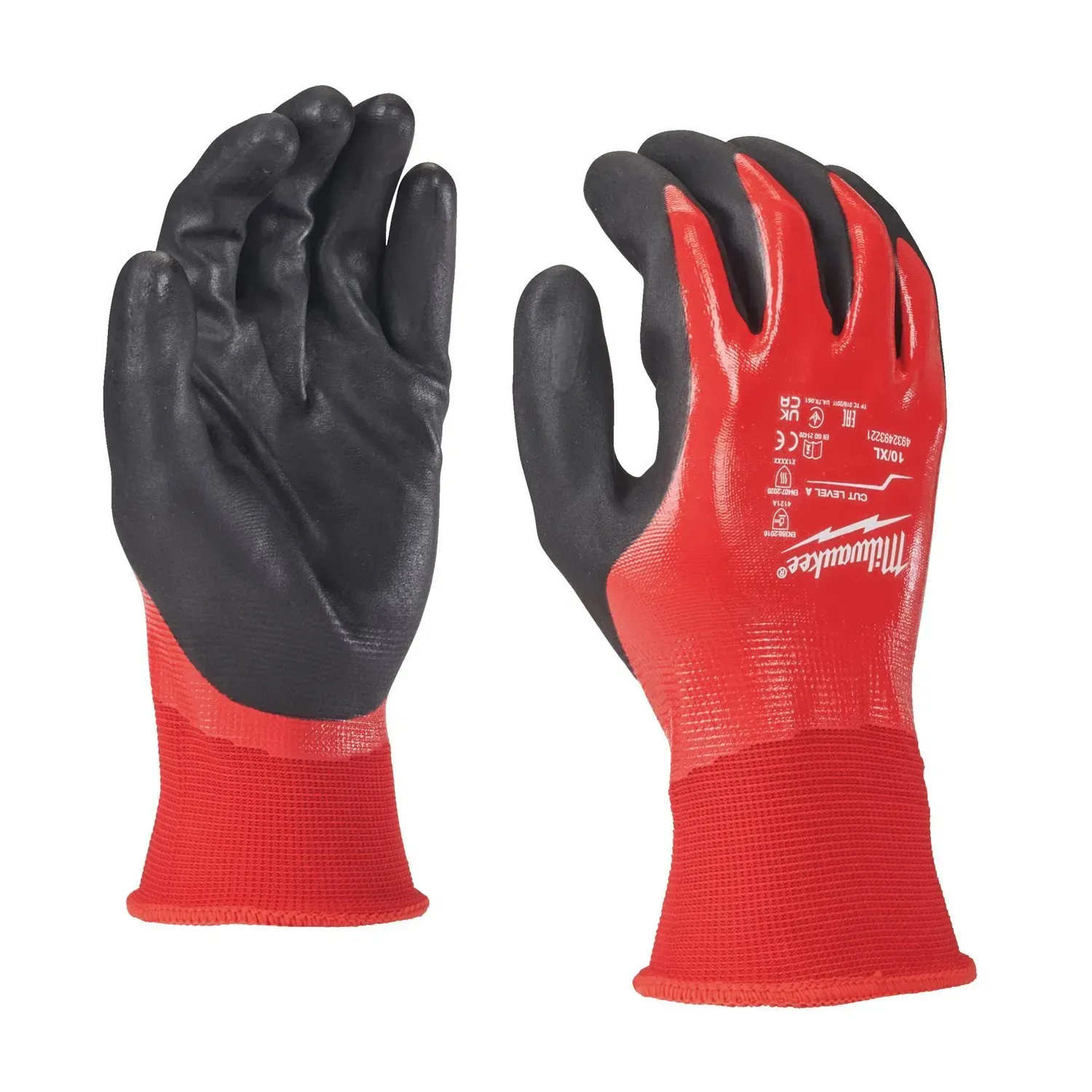 Milwaukee Size 7/S Full Dip Cut A glove with double nitrile coating
