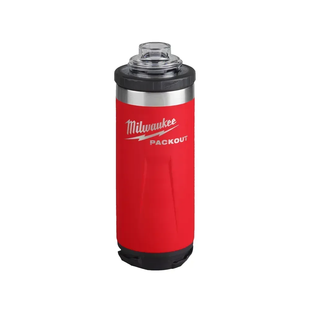 Red Milwaukee 710 mL bottle with twist-and-lock chug lid