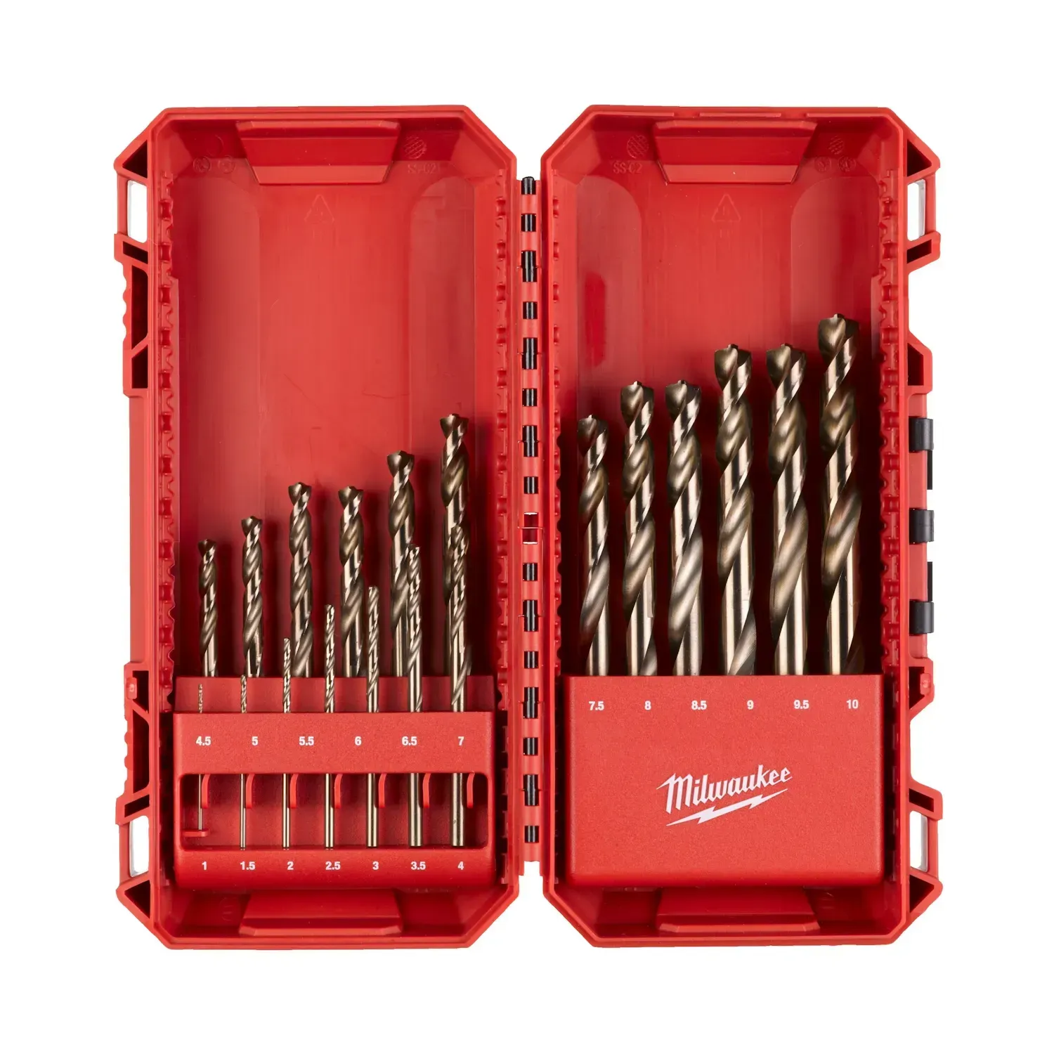 Milwaukee RED COBALT HSS-Ground drill bit set 19-piece