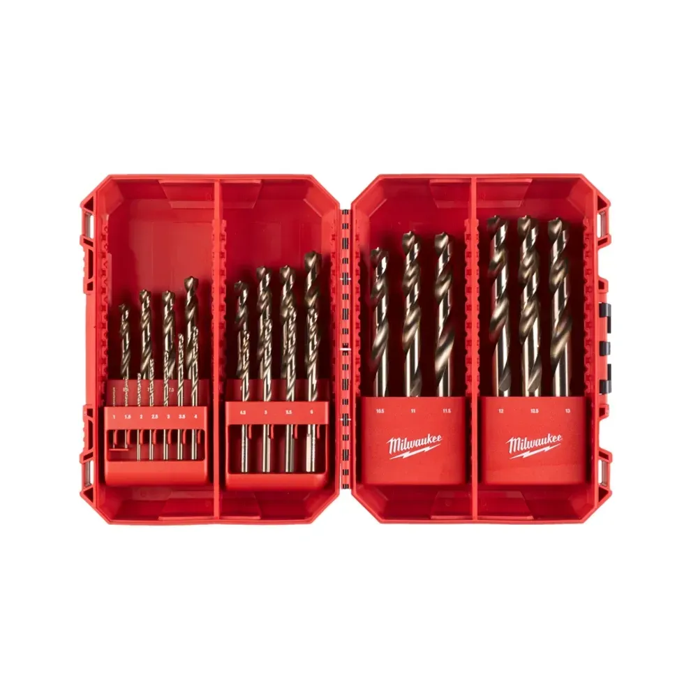 Milwaukee Red Cobalt Drill Bit Set 25pc 1.5-13mm range