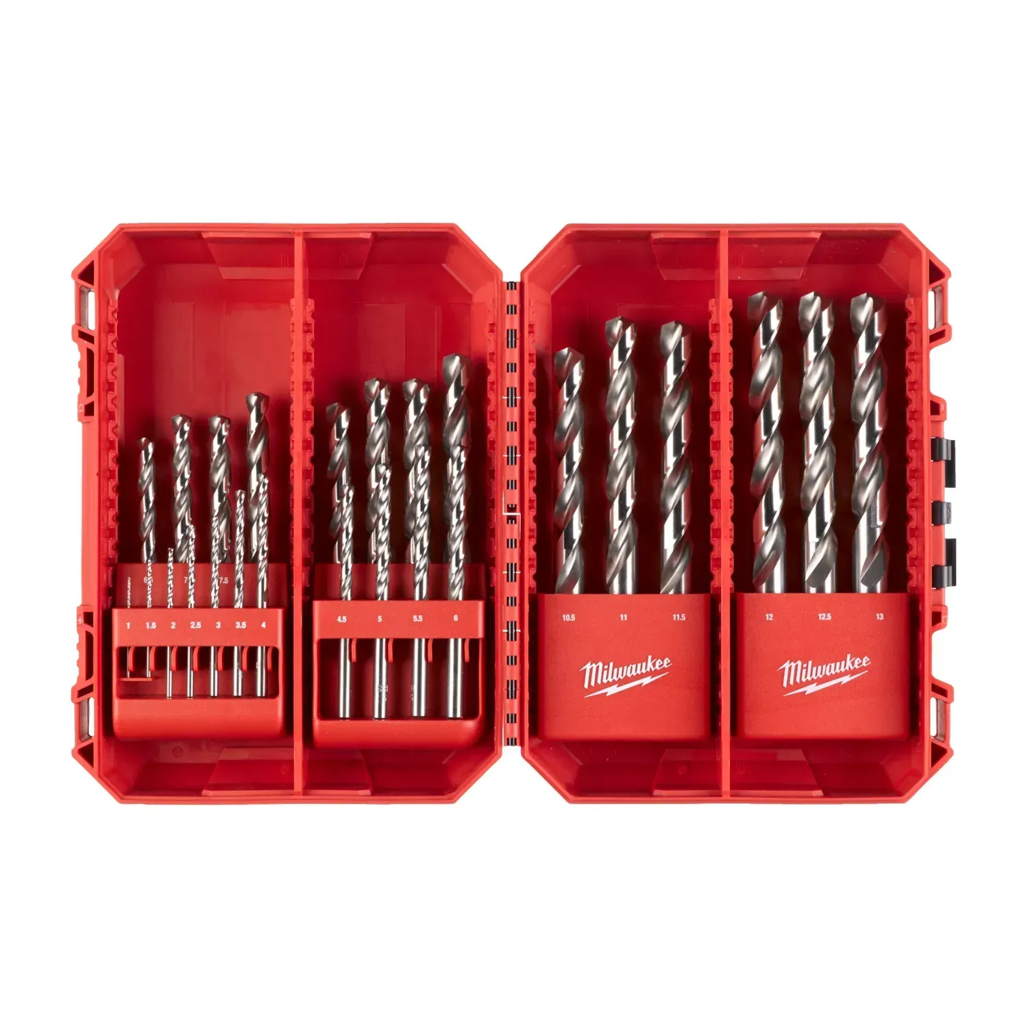 Milwaukee 25-piece HSS-G Thunderweb metal drill bit set