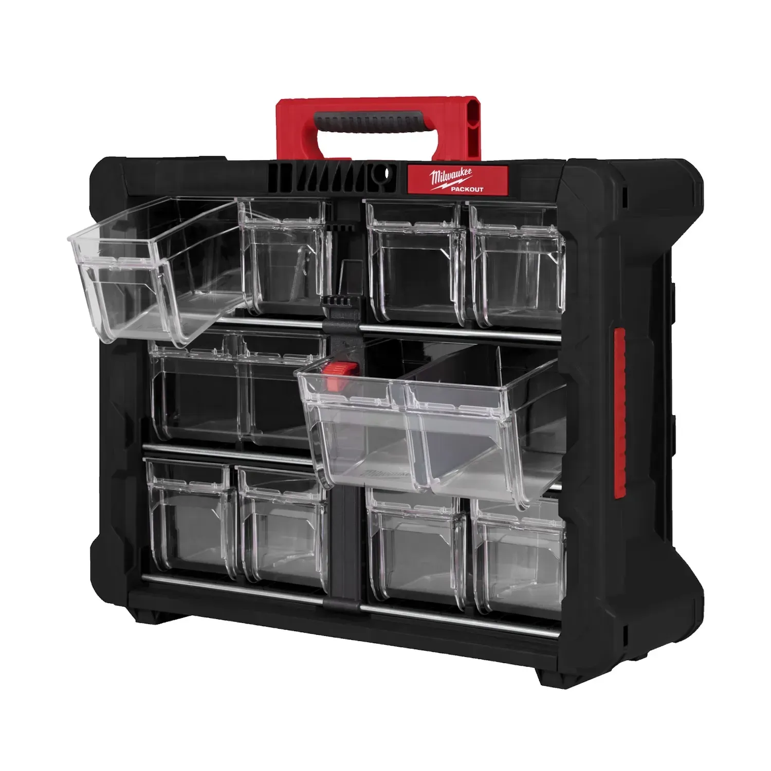 Milwaukee PACKOUT tip bin organiser front view