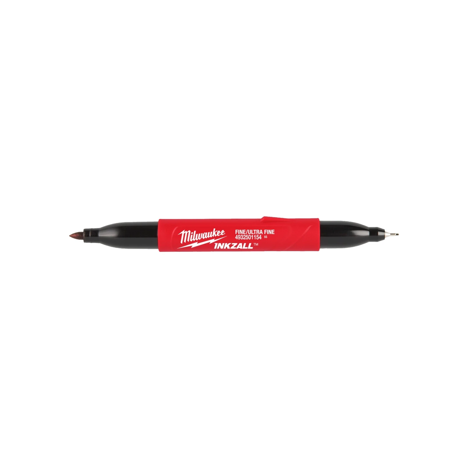 Milwaukee Inkzall Double Tip Marker Ultra Fine Fine Black