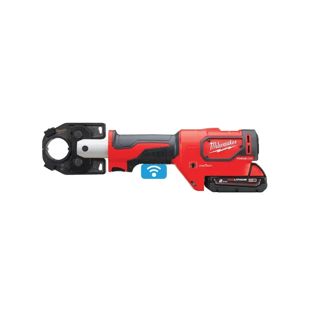 Milwaukee M18 hydraulic cable crimper with 53 kN force and ONE-KEY™