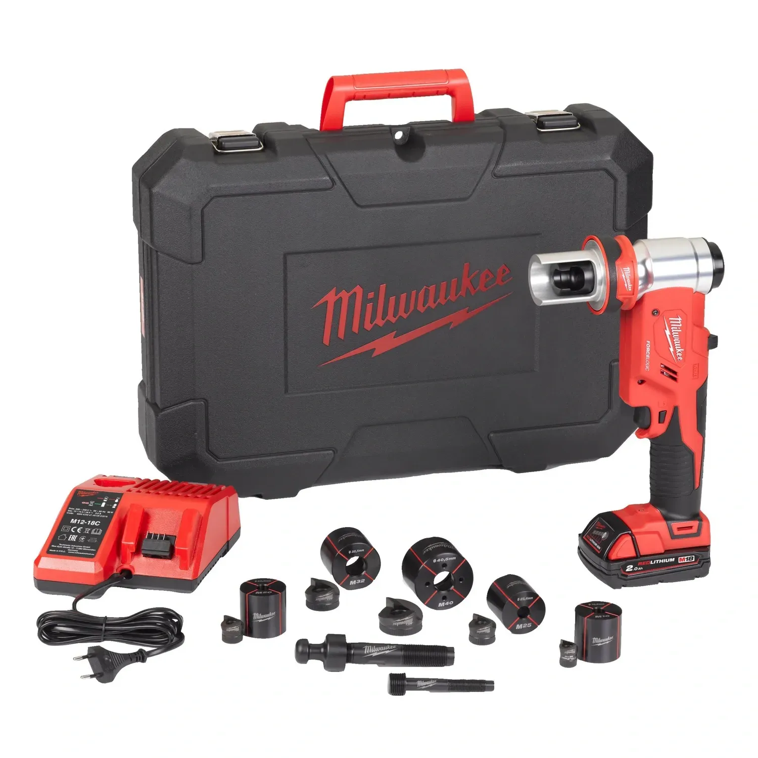 Milwaukee M18 FORCE LOGIC hydraulic knockout punch kit