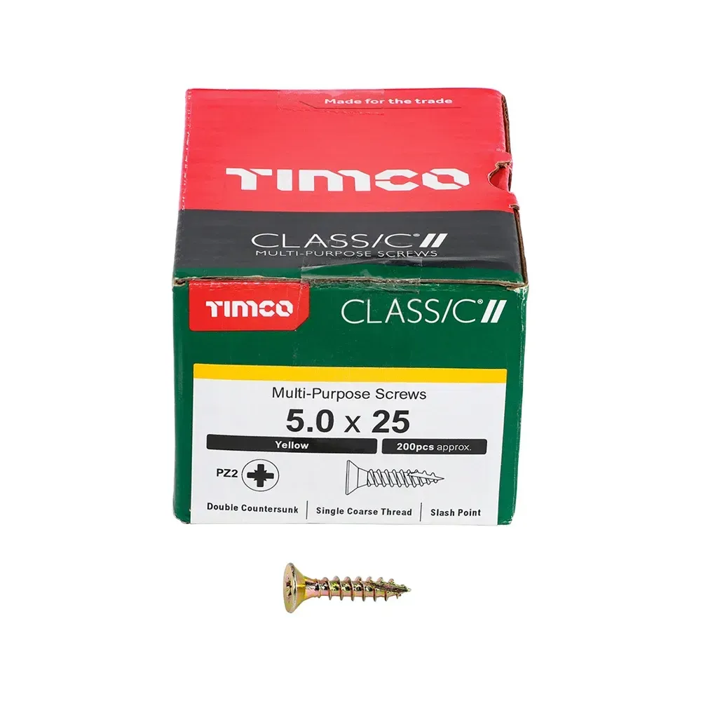 5 x 25 mm Woodscrew, box of 200