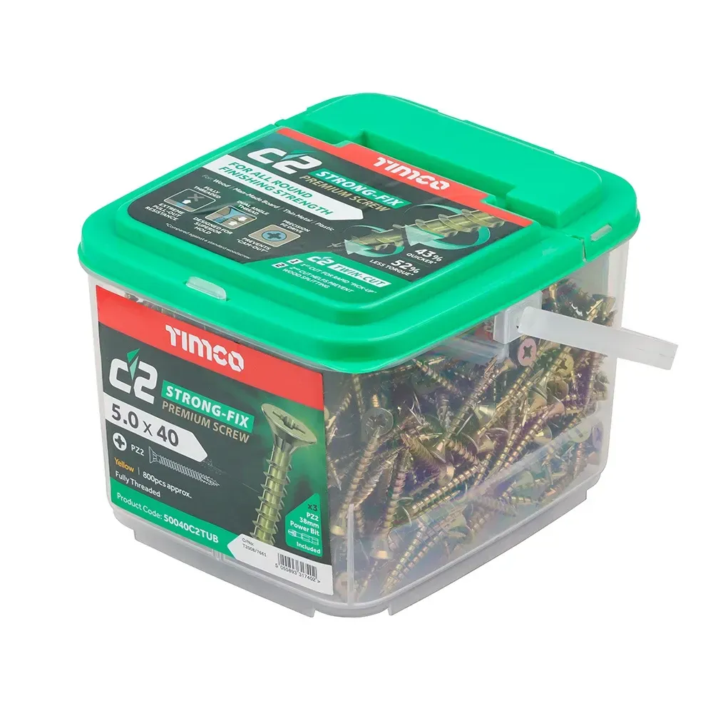 Timco C2 Strong-Fix screws 5.0 x 40mm pack of 800