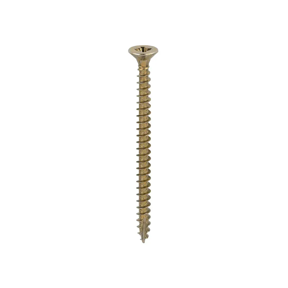Timco 5.0 x 55mm yellow zinc double countersunk multi-purpose screw with PZ2 recess.