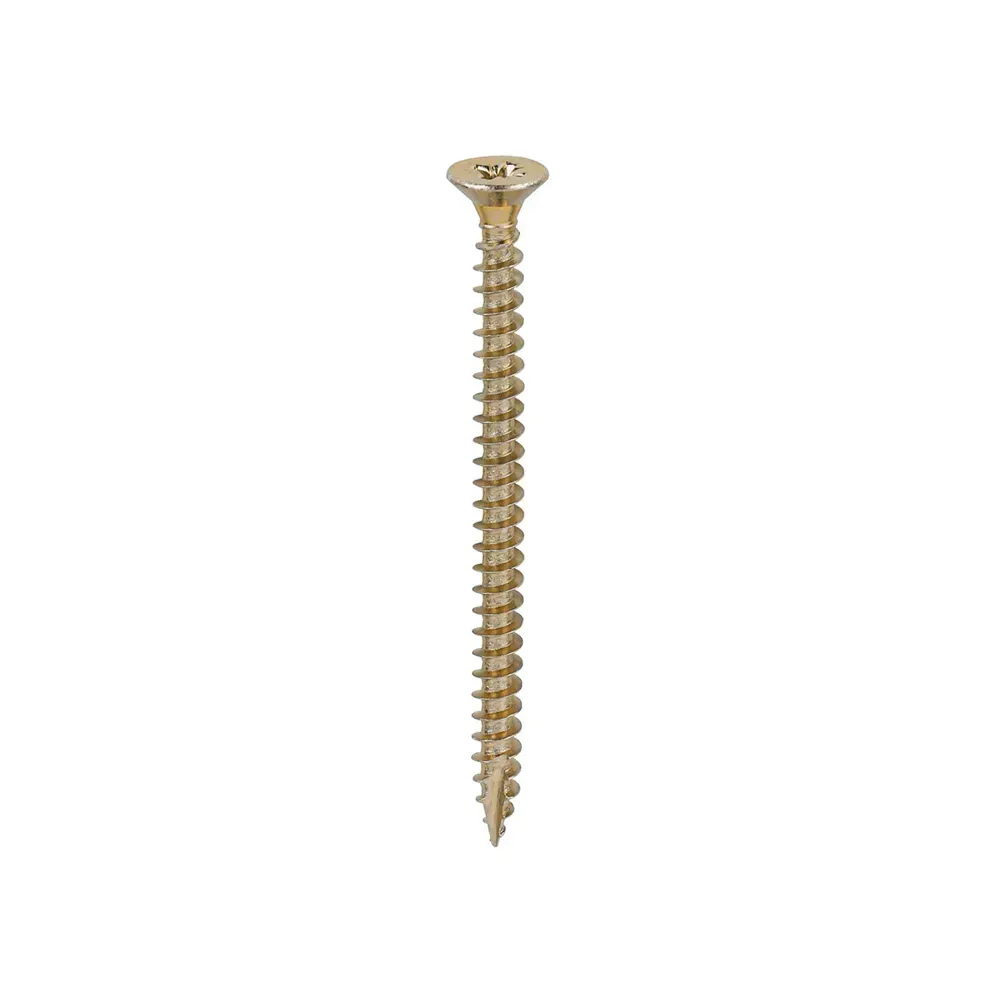 Timco 50070CLAF, 5.0 x 70mm yellow zinc double countersunk multi-purpose screw with PZ2 head