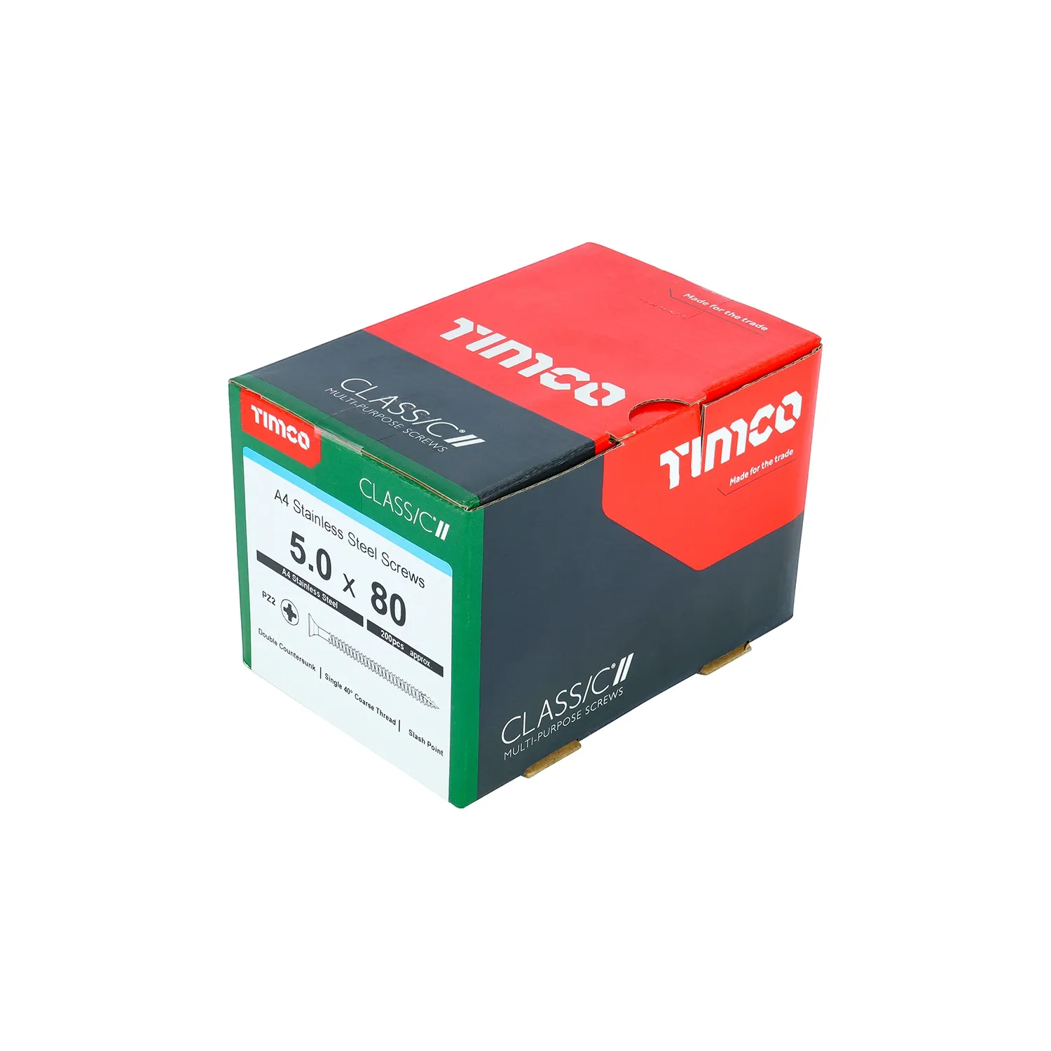 Woodscrew 5x80mm Stainless Steel 50080CLA4