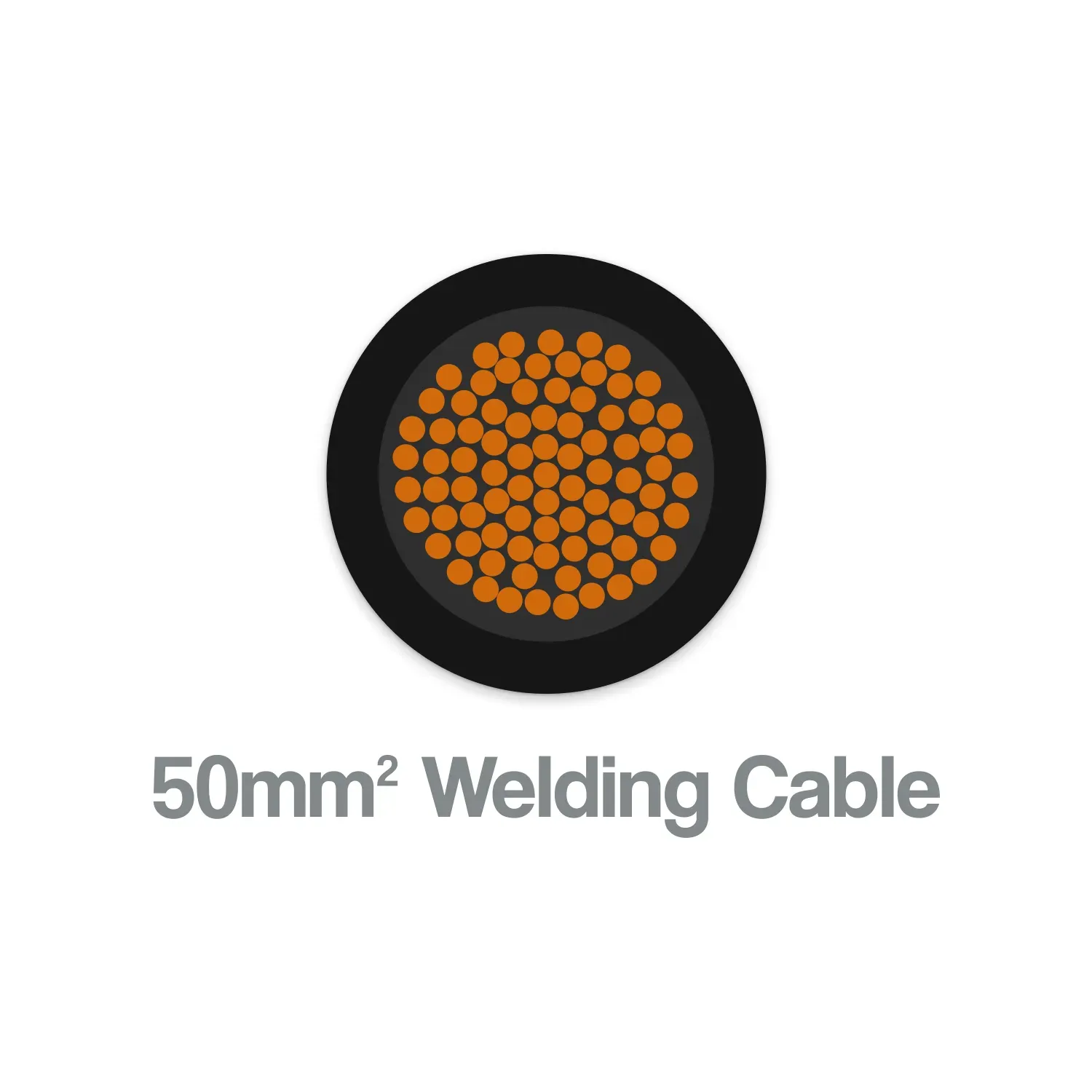 Welding Cable 50mm2 Black H01N2-E EN 50525-2-81 Per Metre