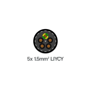5-Core 1.5sqmm LIYCY Cable