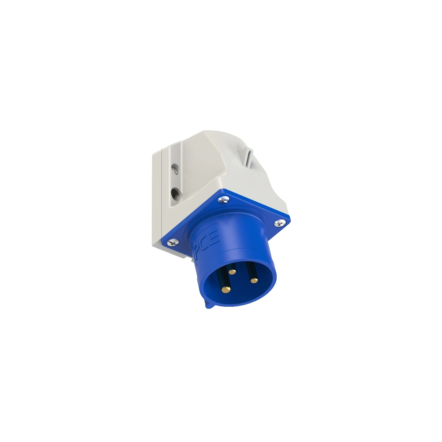 PC Electric 32A 2P+E IP44 Industrial Appliance Inlet - 230V Blue
