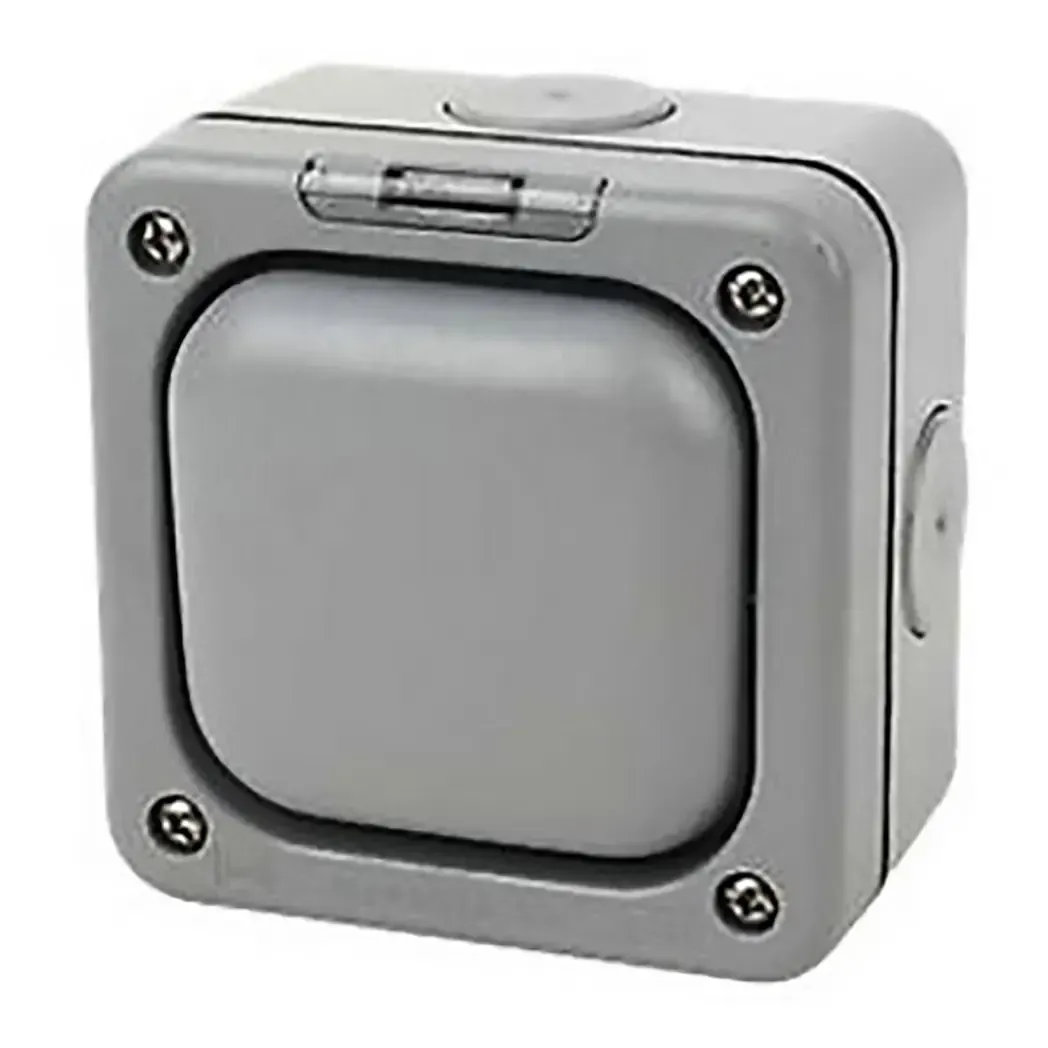 56401 - Mk Waterproof Switch 1 Gang 2 Way 10a IP66 Grey 56401