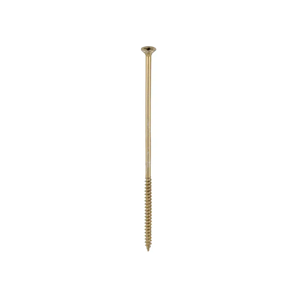 Timco 60180VY 6.0 x 180mm Velocity premium multi-use screw with yellow zinc finish and PZ3 recess.