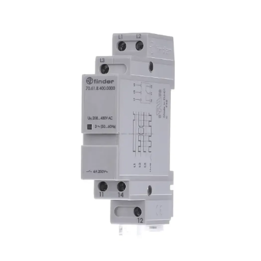 70618400000 - Finder Phase Failure Relay 208-480V AC 6A Din Rail Mount
